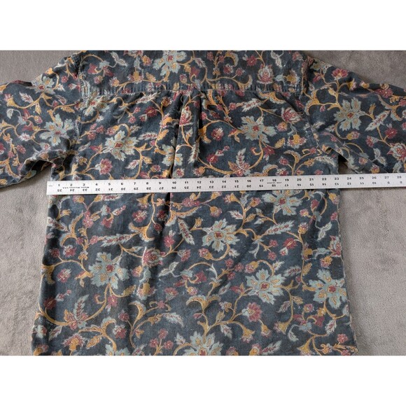 Vintage The Territory Ahead Shirt Men’s M Green Floral Button Up Long Sleeve - Picture 7 of 8